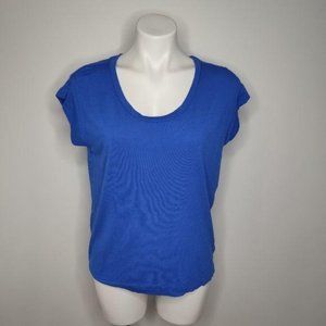 Gap Sleeveless Blue Short Sleeve Blouse Small
